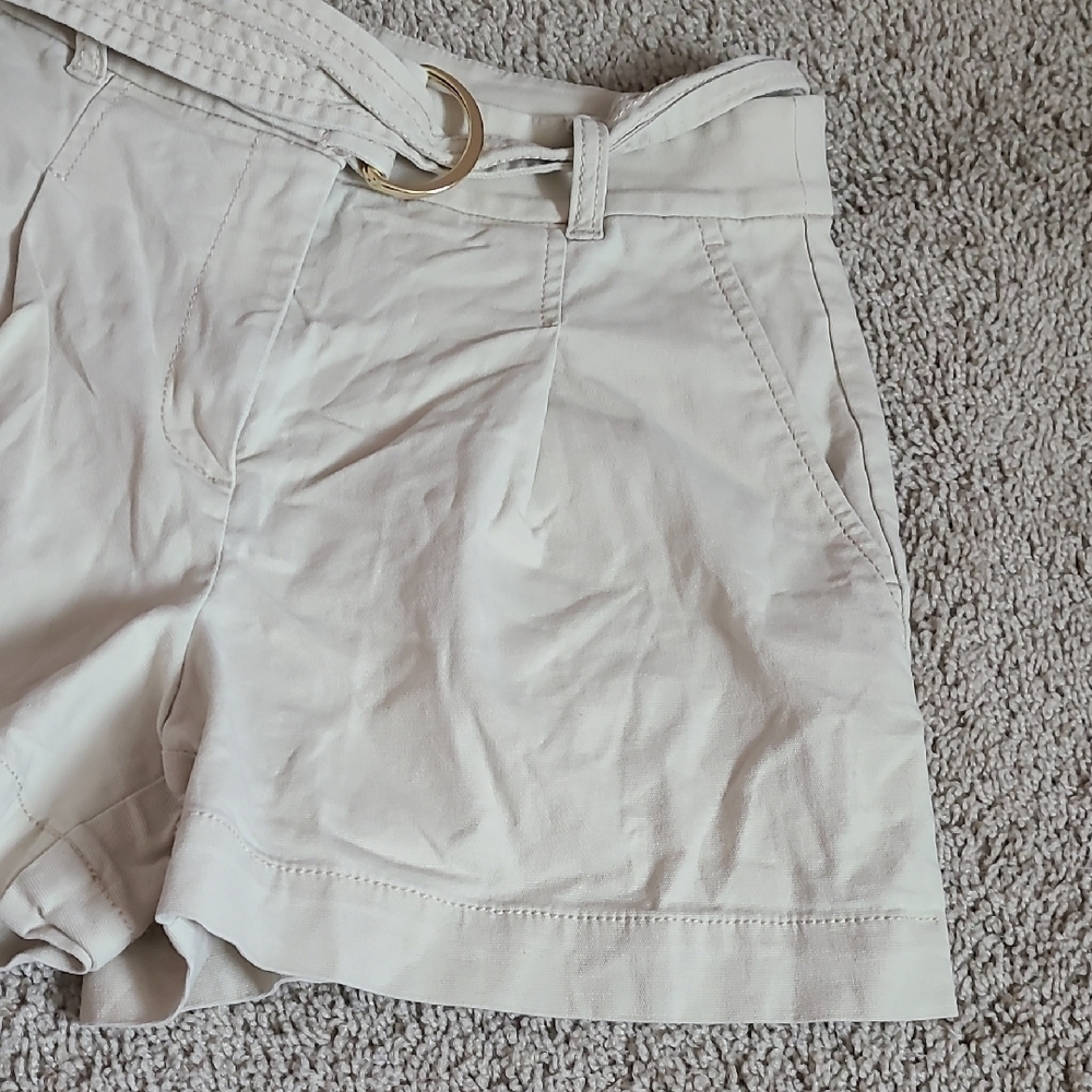 LOFT Cream High Waist Shorts - Picture 8 of 10